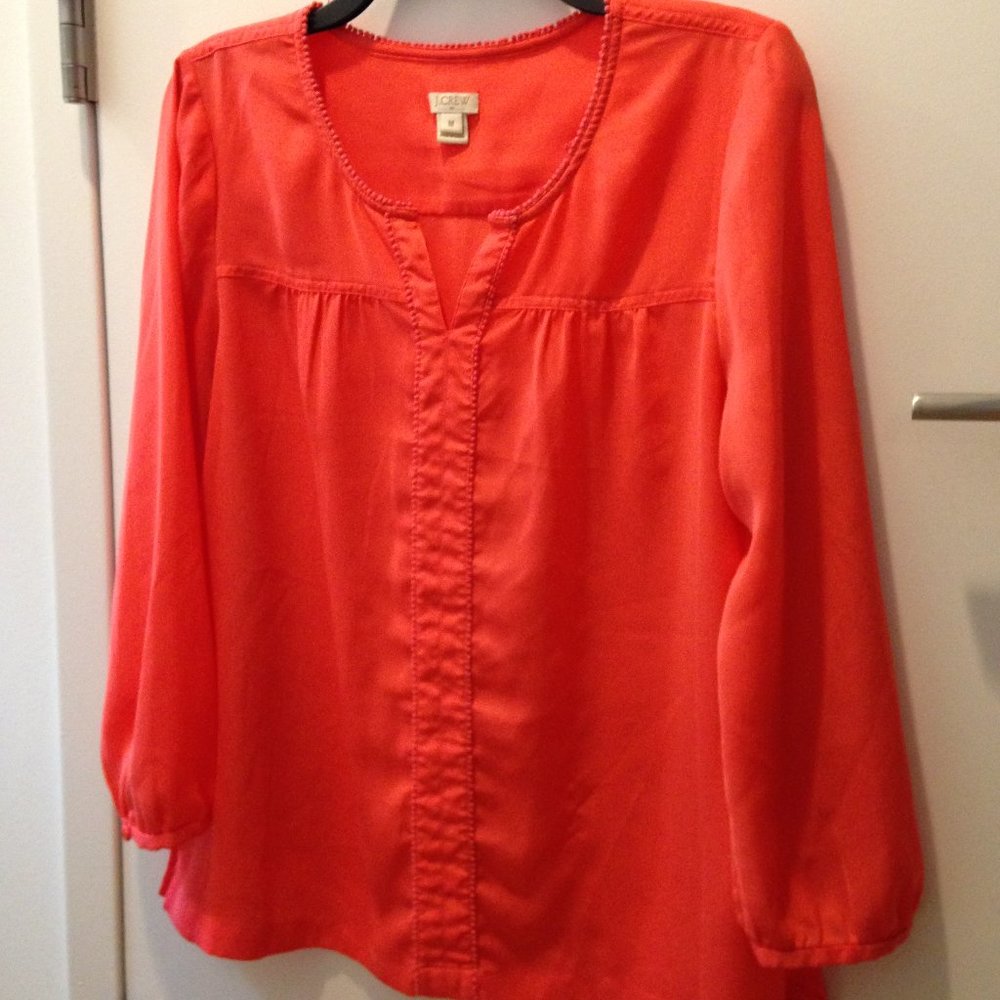 5/$13| ***** J. Crew Long sleeves blouse, loose feel, silky